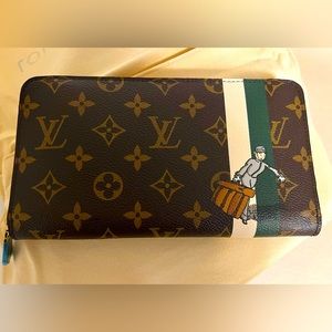 Authentic Louis Vuitton Limited Edition Monogram Groom Zippy Wallet. Brand New.